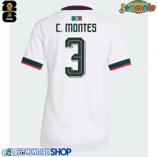 Maglie da calcio Messico Cesar Montes #3 Seconda Maglia Femminile Mondiali 2026  Manica Corta